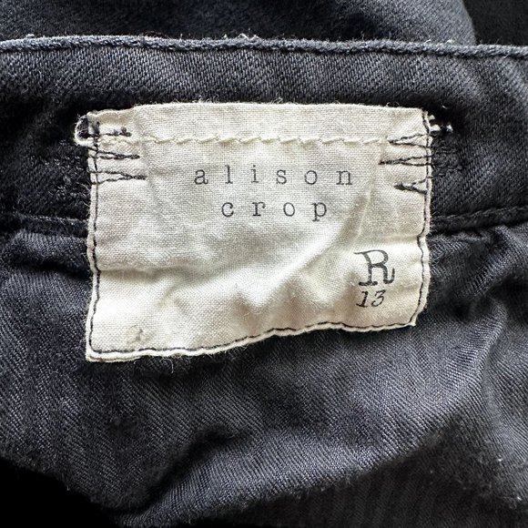 R13 Alison Crop Jeans in Black Rinse - Picture 7 of 13